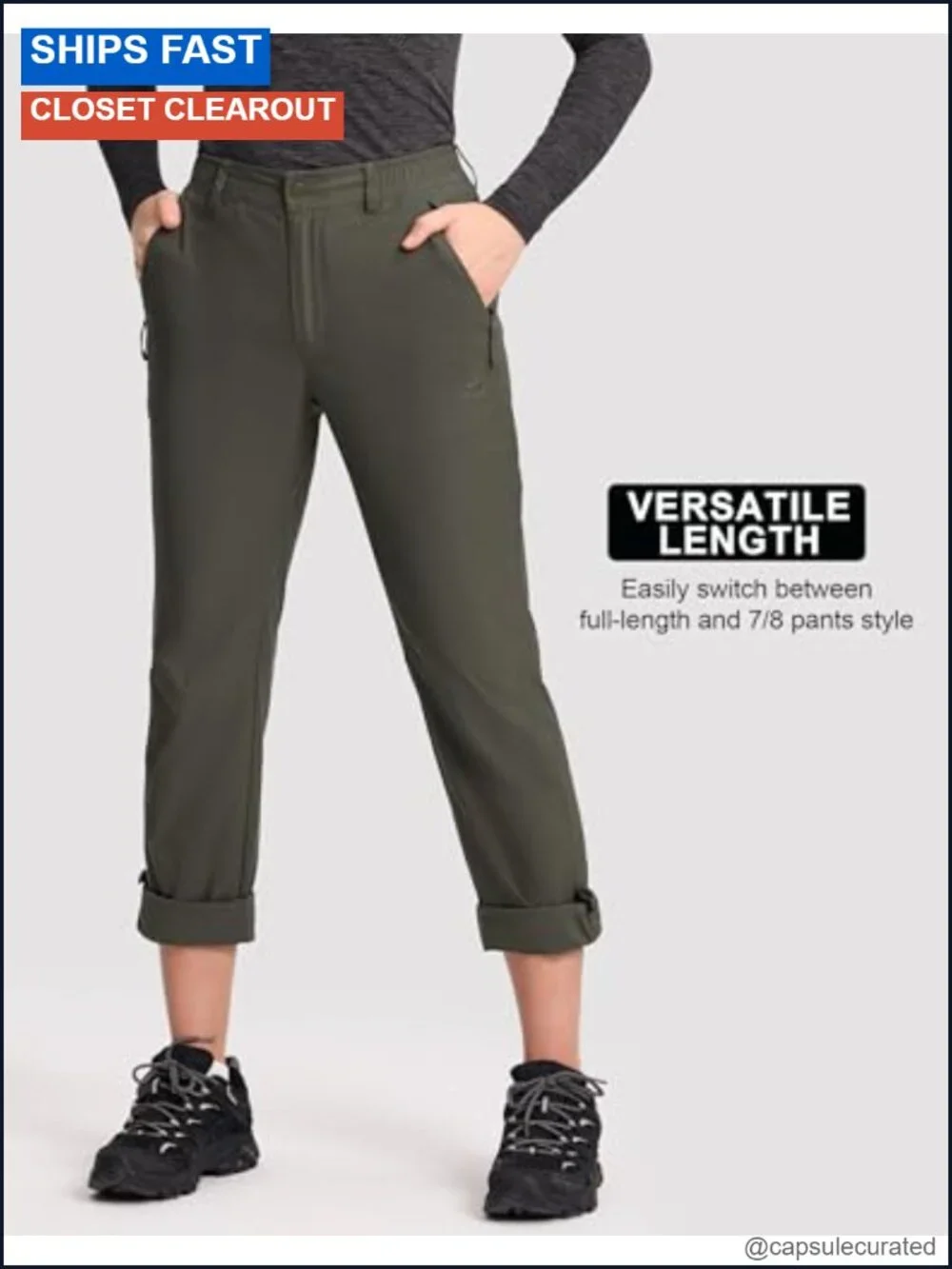 Women's Hiking Cargo Pants - Nylon Quick Dry Stretch